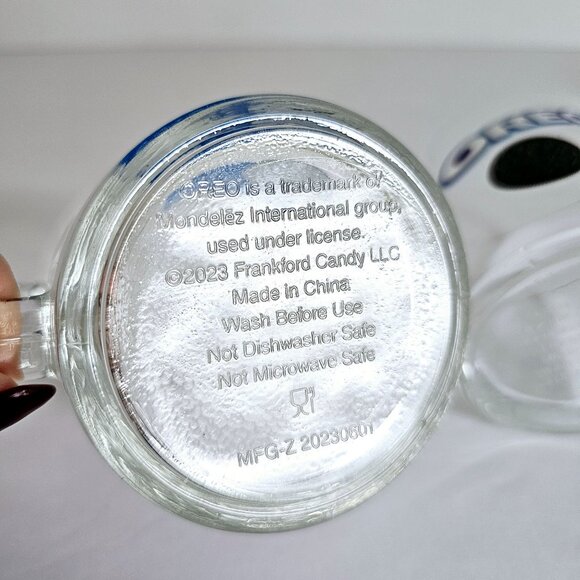 Vtg Oreo Dunking Glass Mug Set Of 2 Collectible 12 Oz By Frankford Candy~F187.2 - Picture 5 of 8